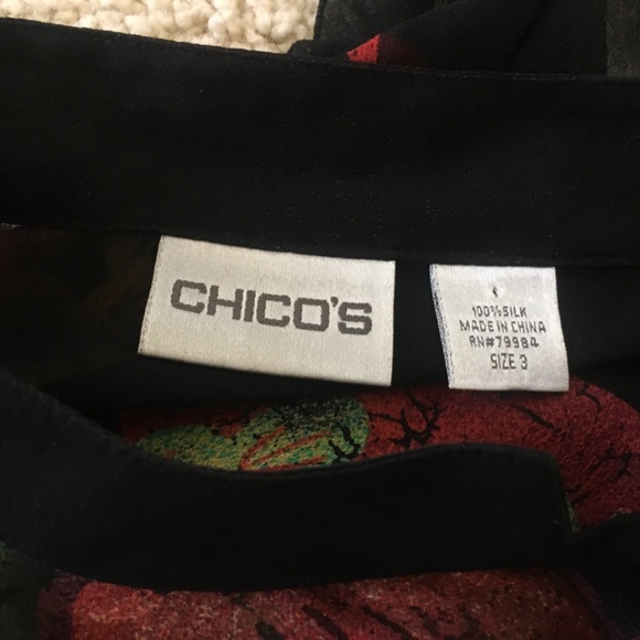Chico’s silk blouse dress top - Picture 5 of 6